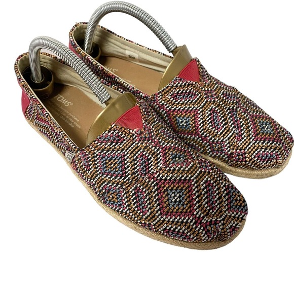 Toms Shoes Women's Size 8.5 woven design Tomsalparh Multicolor - Picture 2 of 8